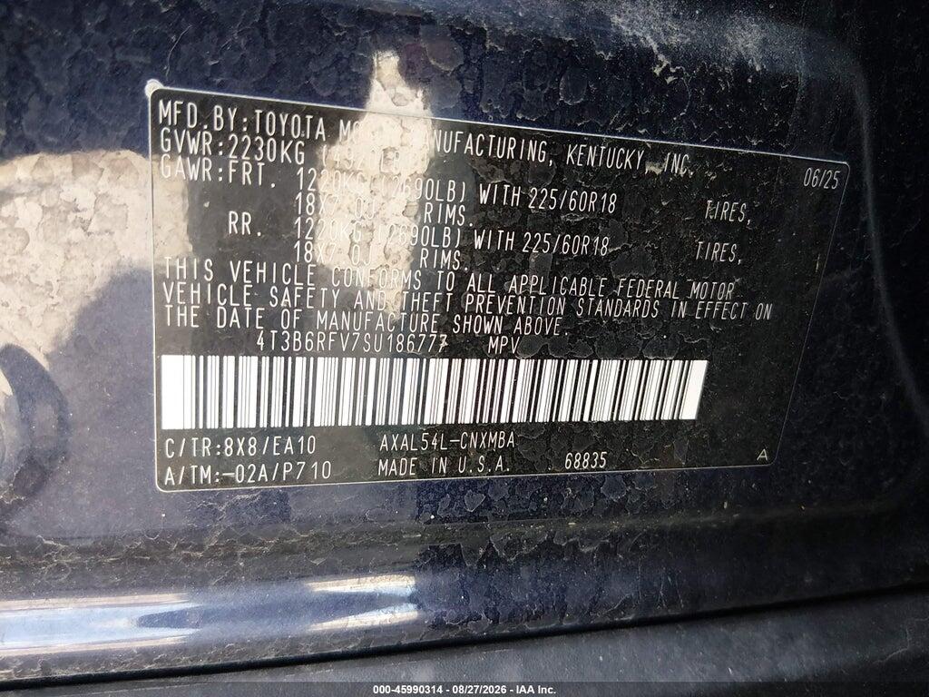4T3B6RFV7SU186777 2025 TOYOTA RAV4 HYBRID photo no. 9