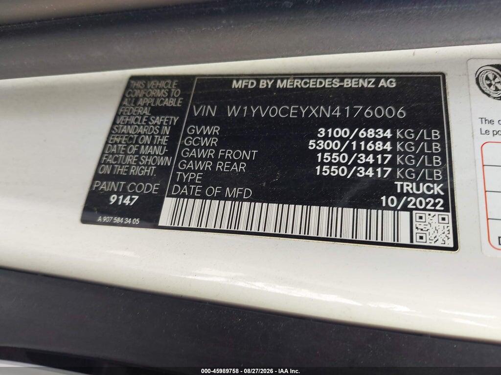 W1YV0CEYXN4176006 2022 MERCEDES-BENZ METRIS photo no. 4