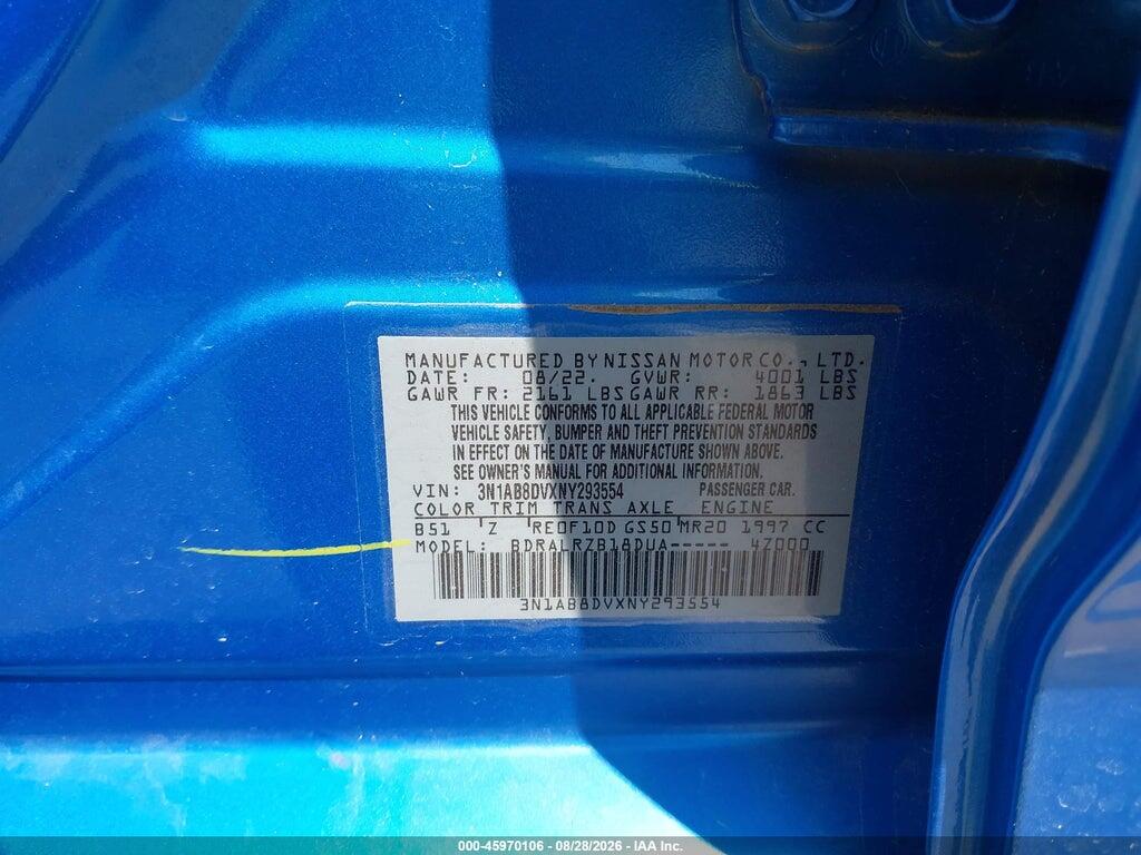 3N1AB8DVXNY293554 2022 NISSAN SENTRA photo no. 9