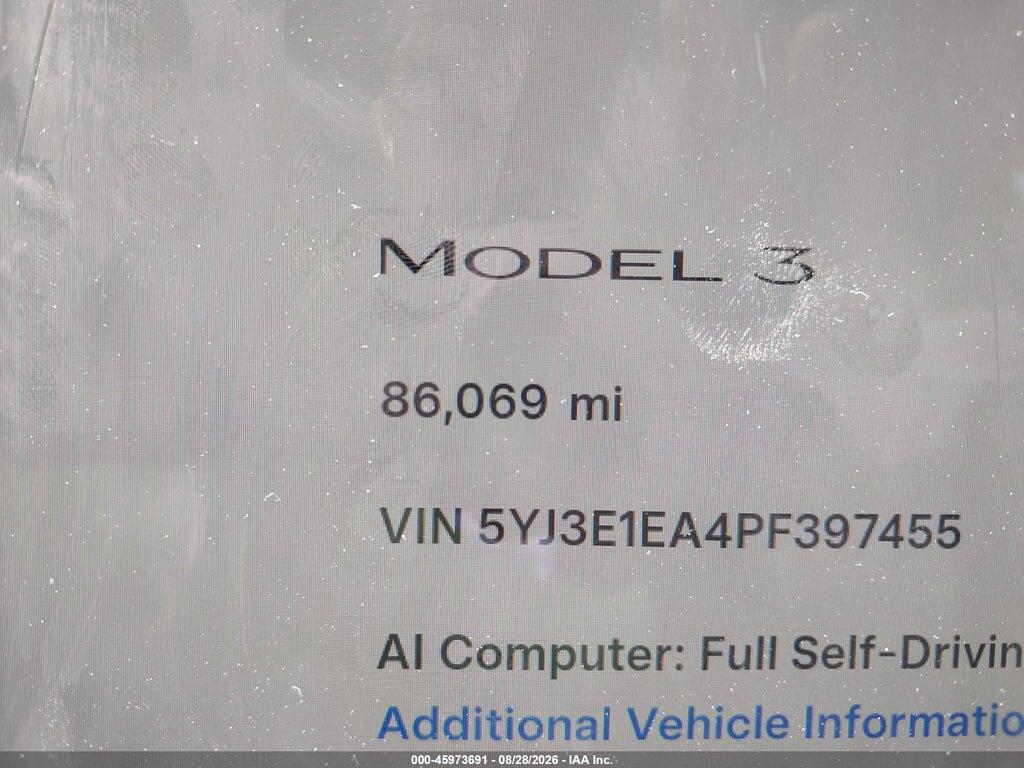 5YJ3E1EA4PF397455 2023 TESLA MODEL 3 photo no. 7