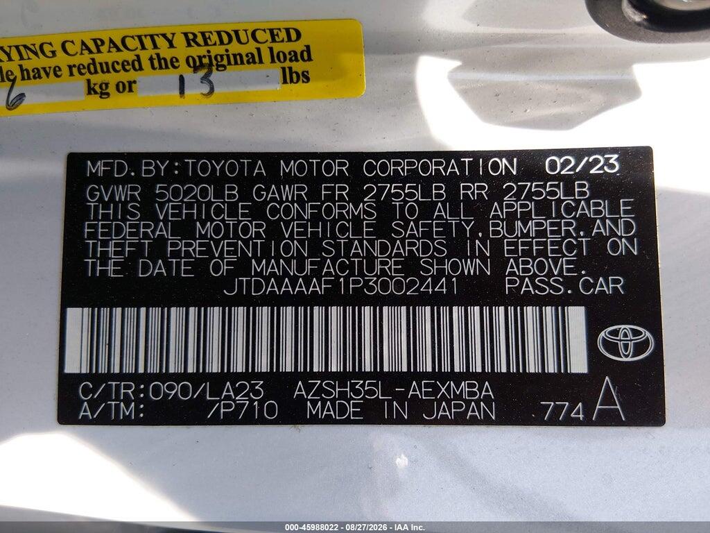 JTDAAAAF1P3002441 2023 TOYOTA CROWN photo no. 9