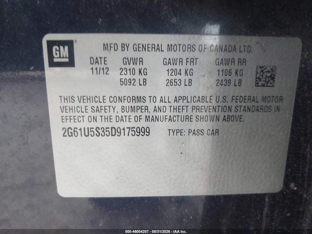 2G61U5S35D9175999 2013 CADILLAC XTS photo no. 9