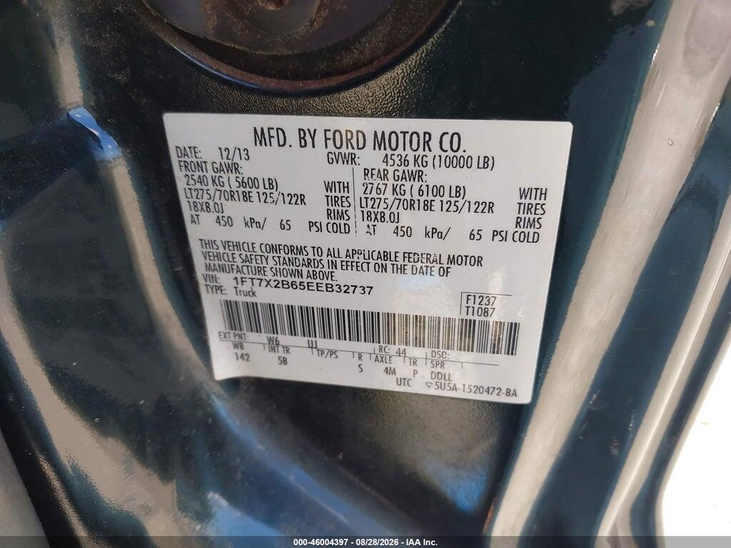 1FT7X2B65EEB32737 2014 FORD F-250 photo no. 9