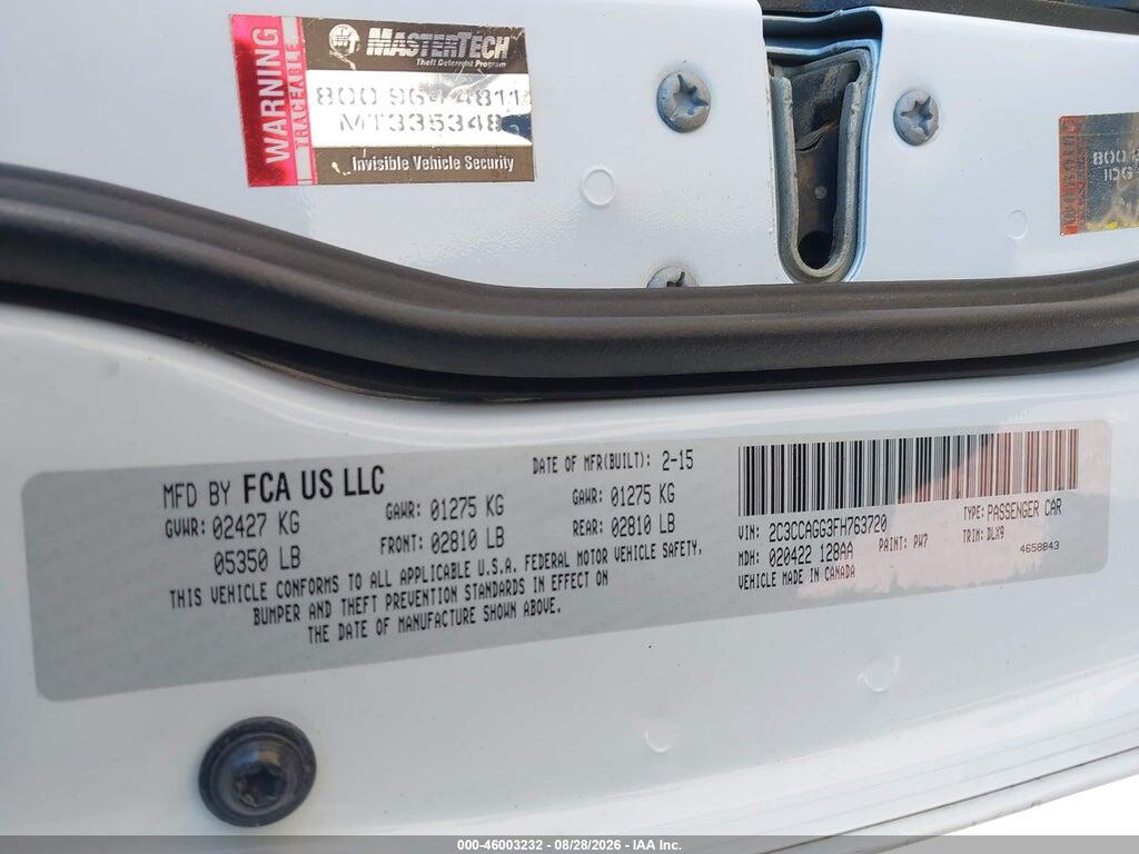 2C3CCAGG3FH763720 2015 CHRYSLER 300 photo no. 9