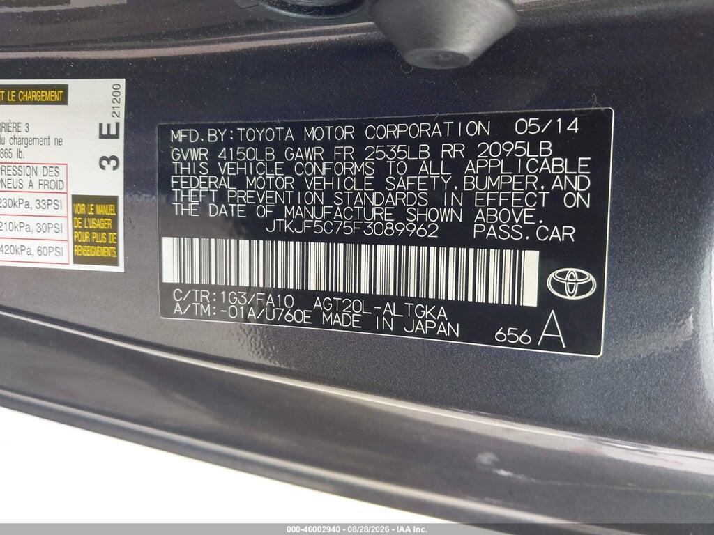 JTKJF5C75F3089962 2015 SCION TC photo no. 9
