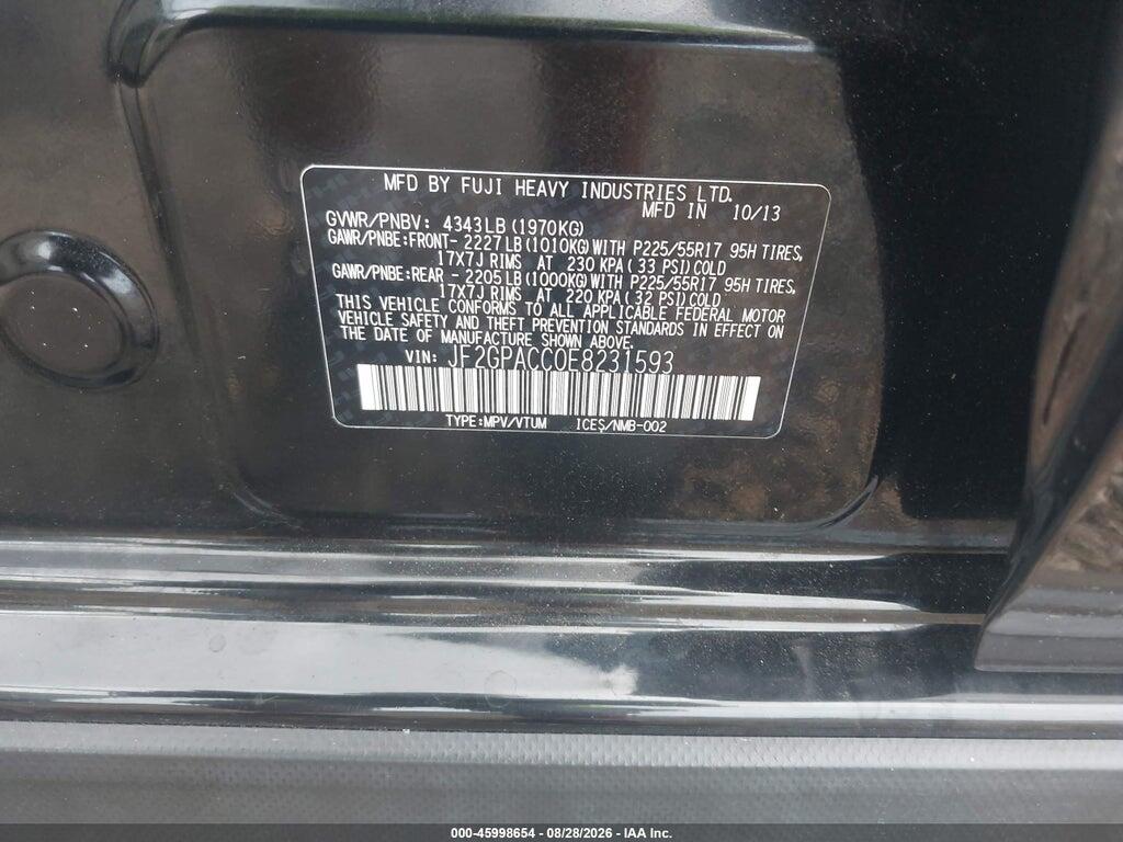 JF2GPACC0E8231593 2014 SUBARU XV CROSSTREK photo no. 9
