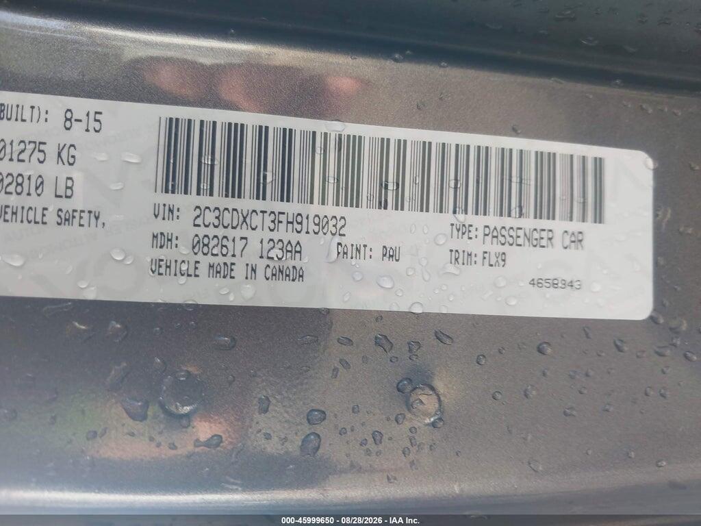 2C3CDXCT3FH919032 2015 DODGE CHARGER photo no. 9