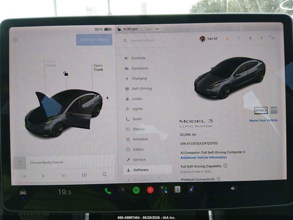 5YJ3E1EA3JF123753 2018 TESLA MODEL 3 photo no. 7