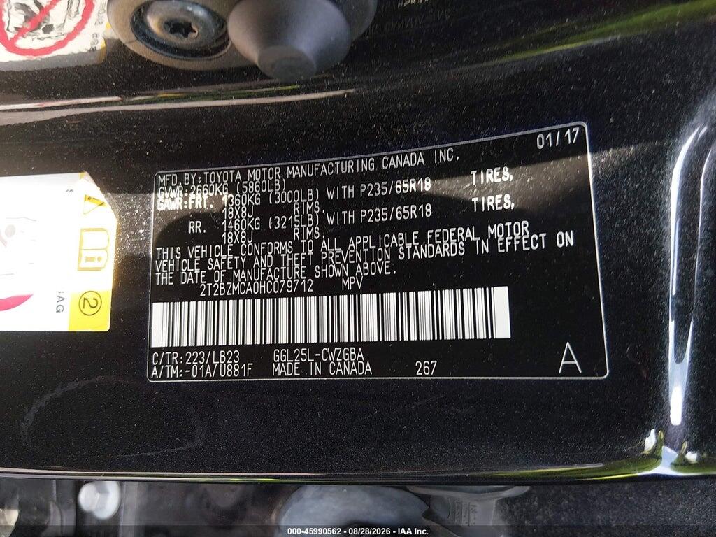 2T2BZMCA0HC079712 2017 LEXUS RX 350 photo no. 9