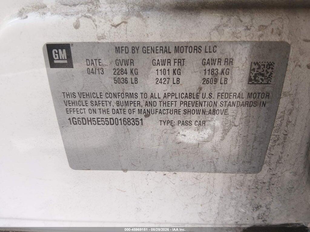 1G6DH5E55D0168351 2013 CADILLAC CTS photo no. 9