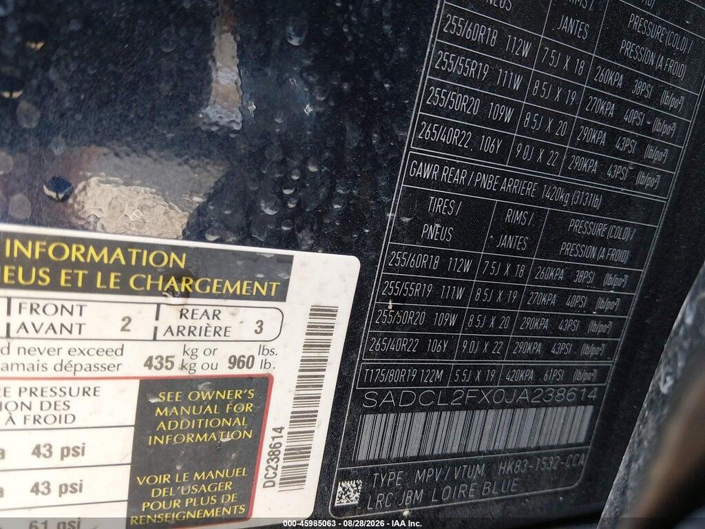 SADCL2FX0JA238614 2018 JAGUAR F-PACE photo no. 9