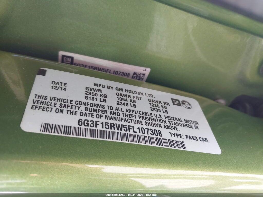 6G3F15RW5FL107308 2015 CHEVROLET SS photo no. 9