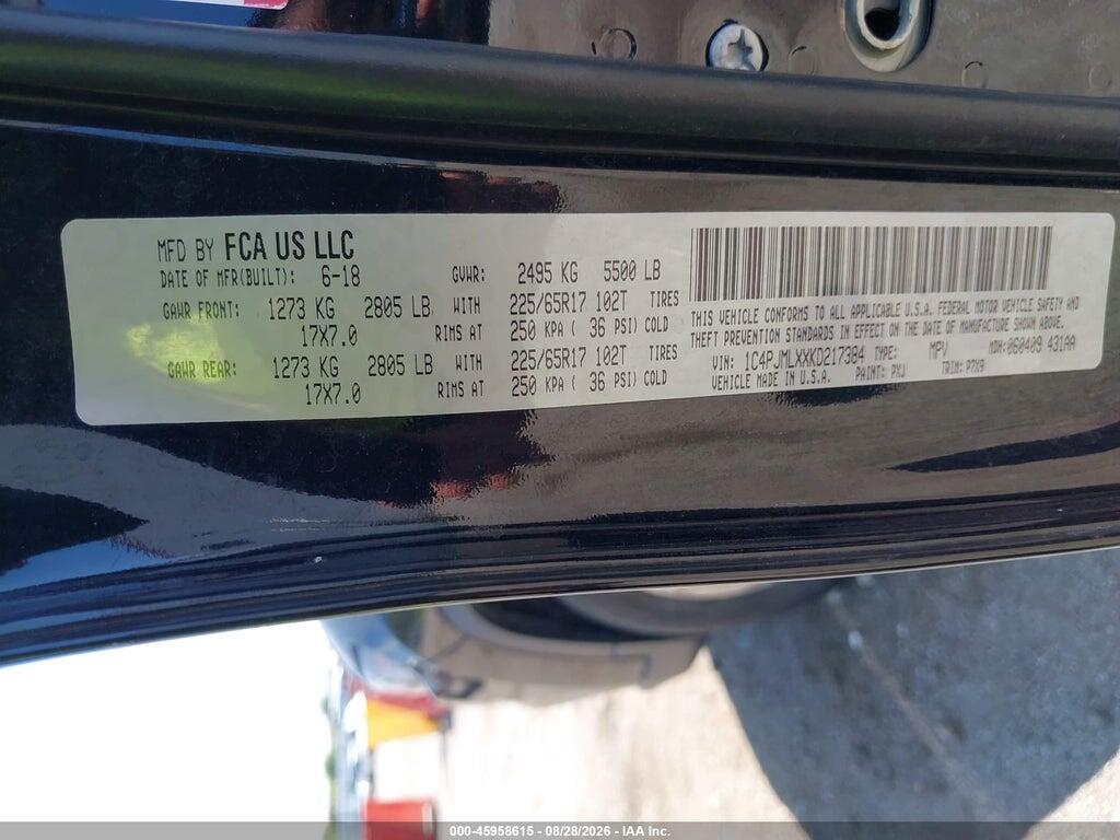 1C4PJMLXXKD217384 2019 JEEP CHEROKEE photo no. 9