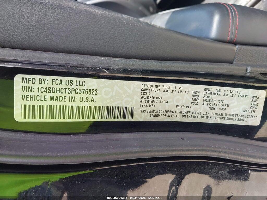 1C4SDHCT3PC576823 2023 DODGE DURANGO photo no. 9