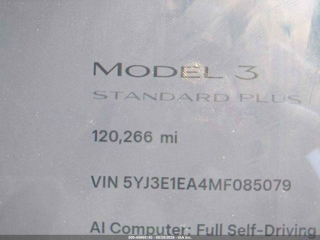 5YJ3E1EA4MF085079 2021 TESLA MODEL 3 photo no. 7