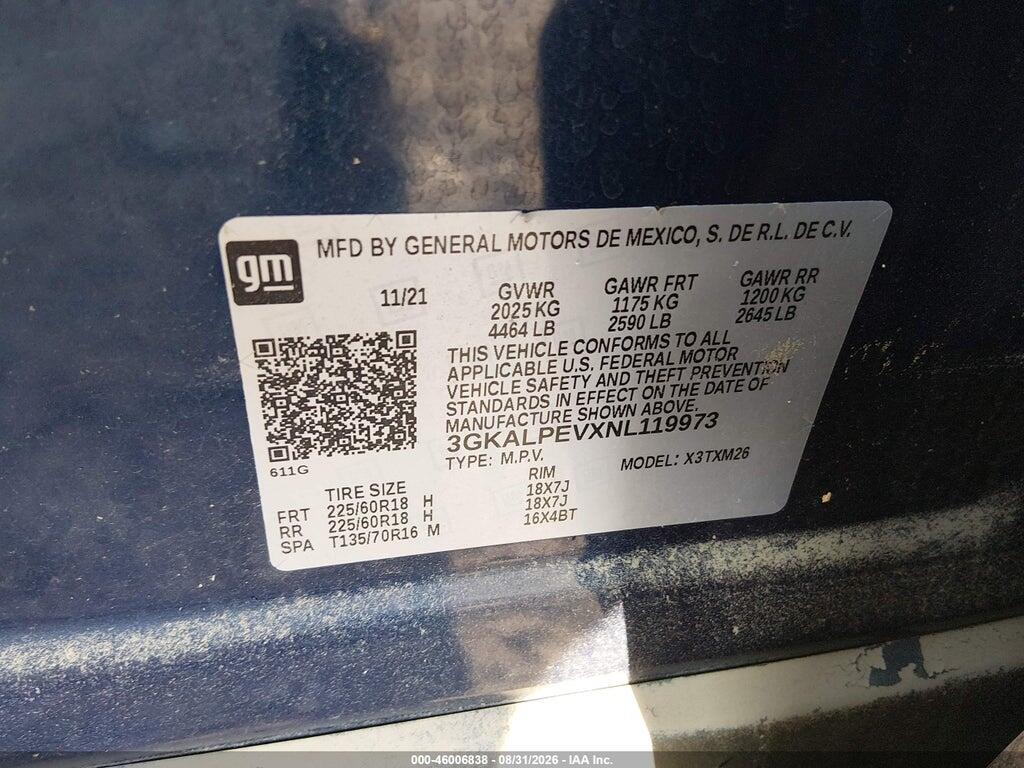 3GKALPEVXNL119973 2022 GMC TERRAIN photo no. 9