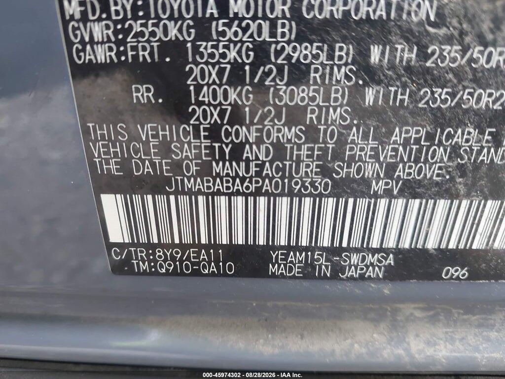 JTMABABA6PA019330 2023 SUBARU SOLTERRA photo no. 9