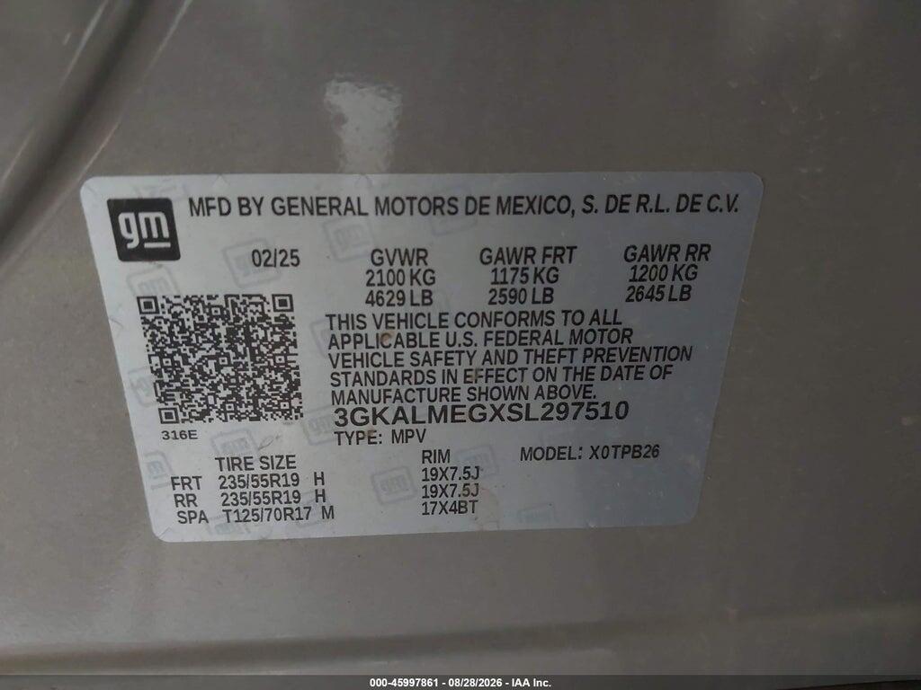 3GKALMEGXSL297510 2025 GMC TERRAIN photo no. 9