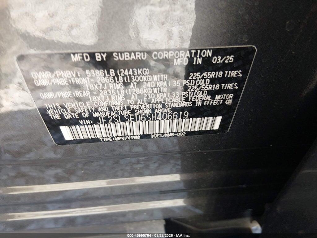 JF2SLSED6SH406619 2025 SUBARU FORESTER photo no. 9