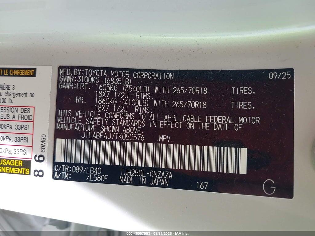 JTEABFAJ7TK052576 2026 TOYOTA LAND CRUISER photo no. 9