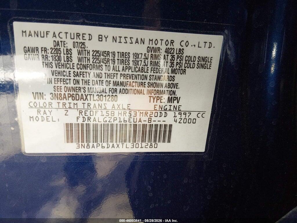 3N8AP6DAXTL301280 2026 NISSAN KICKS photo no. 9