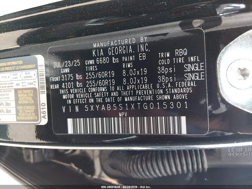 5XYAB5S1XTG015301 2026 KIA EV9 photo no. 9