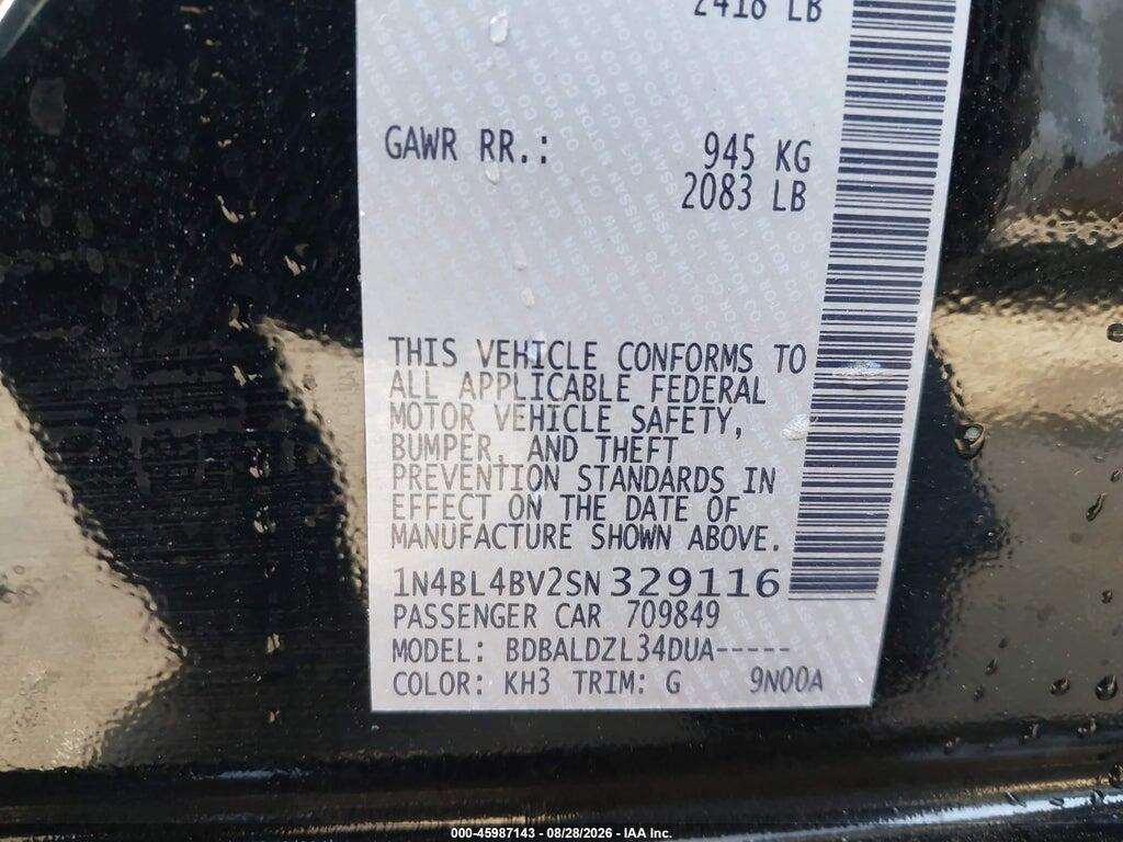 1N4BL4BV2SN329116 2025 NISSAN ALTIMA photo no. 9