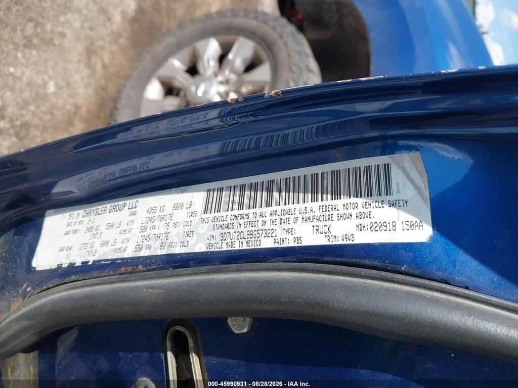 3D7UT2CL9BG573221 2011 RAM RAM 2500 photo no. 9