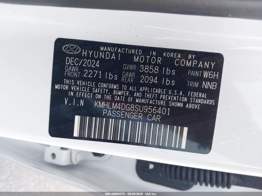 KMHLM4DG8SU956401 2025 HYUNDAI ELANTRA photo no. 9