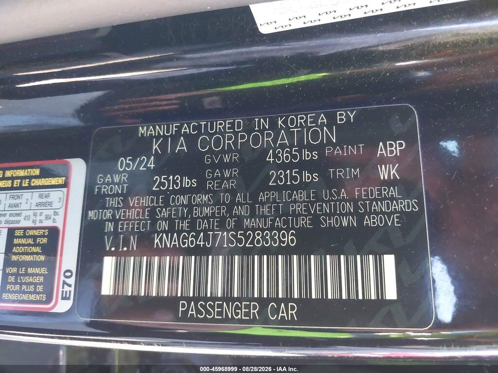KNAG64J71S5283396 2025 KIA K5 photo no. 9