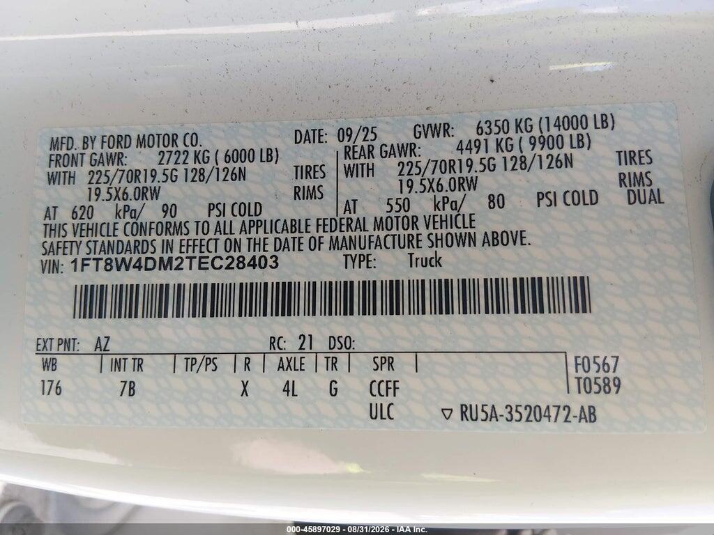 1FT8W4DM2TEC28403 2026 FORD F-450 photo no. 9