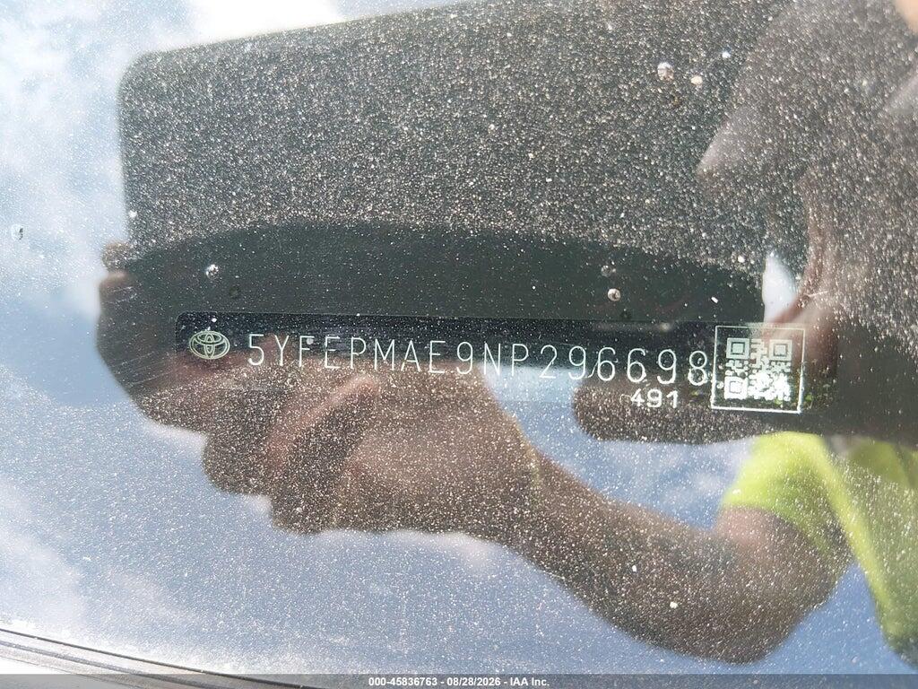 5YFEPMAE9NP296698 2022 TOYOTA COROLLA photo no. 9