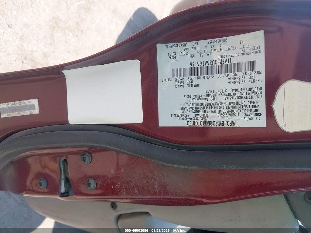 1FAFP53U36A166166 2006 FORD TAURUS photo no. 9