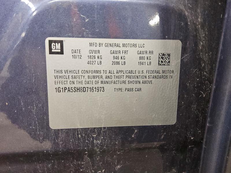 1G1PA5SH8D7161973 2013 CHEVROLET CRUZE photo no. 12