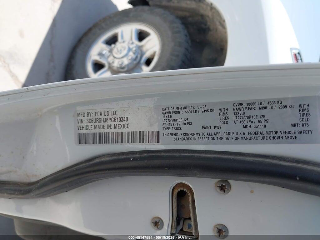 3C6UR5HJ6PG610340 2023 RAM 2500 photo no. 9