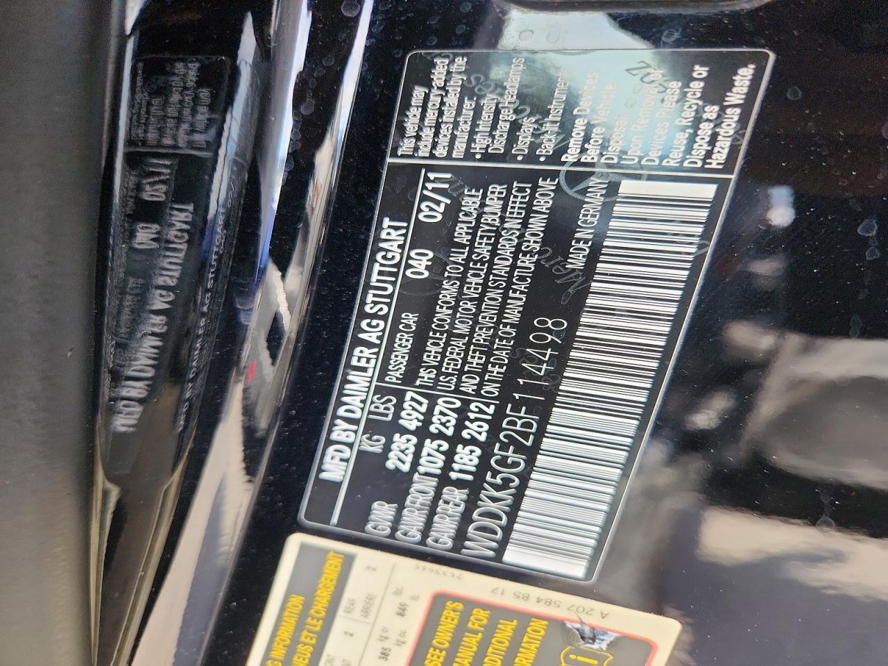 2011 MERCEDES-BENZ E 350 — Фото 12 из 12
