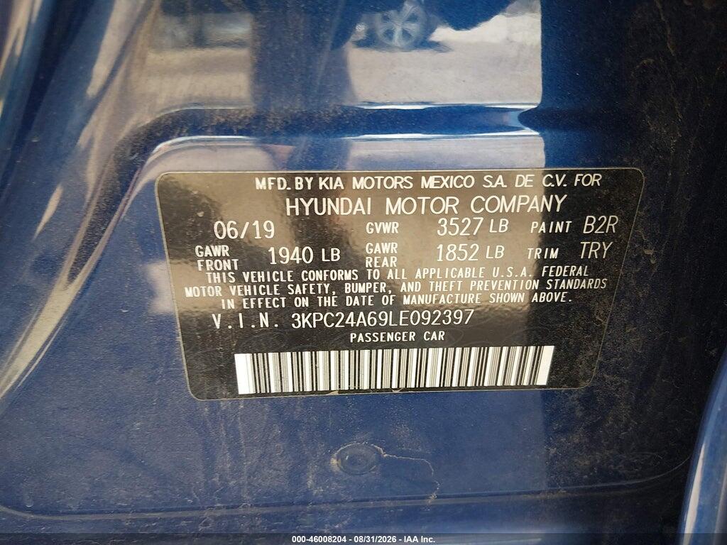 3KPC24A69LE092397 2020 HYUNDAI ACCENT photo no. 9