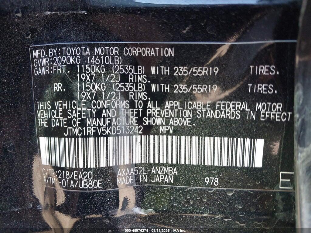 JTMC1RFV5KD513242 2019 TOYOTA RAV4 photo no. 9