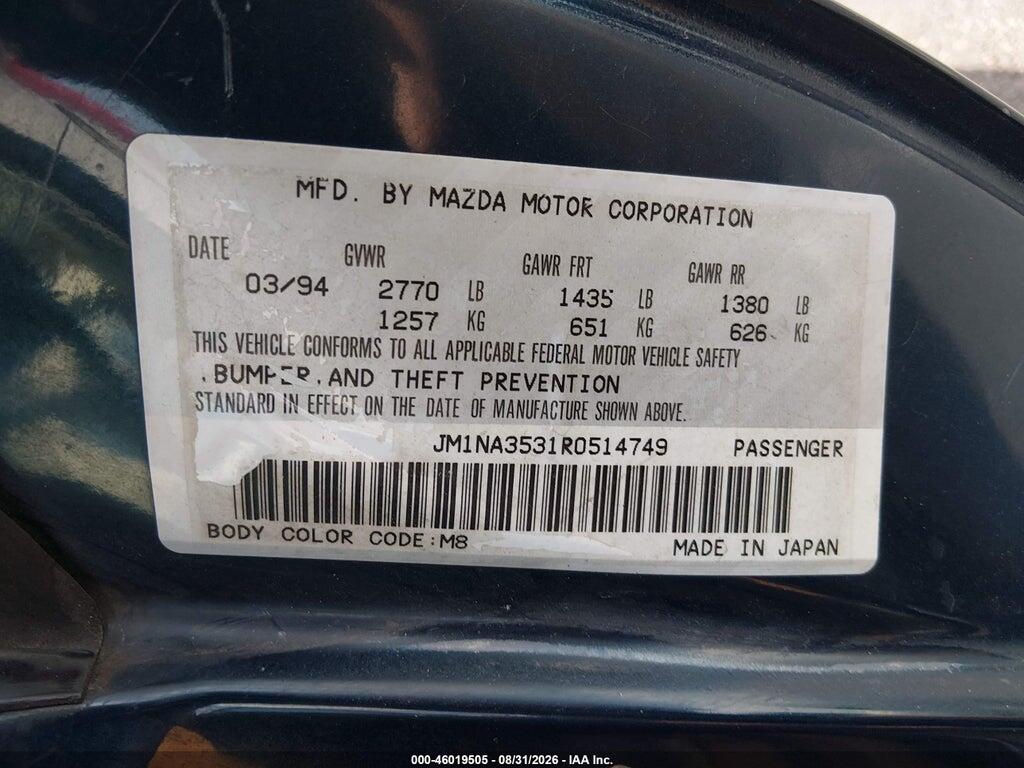 JM1NA3531R0514749 1994 MAZDA MX-5 MIATA photo no. 9