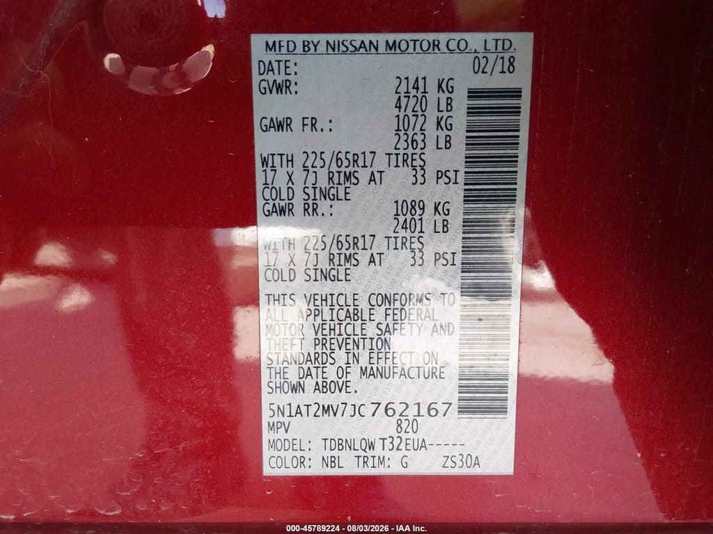 5N1AT2MV7JC762167 2018 NISSAN ROGUE photo no. 9