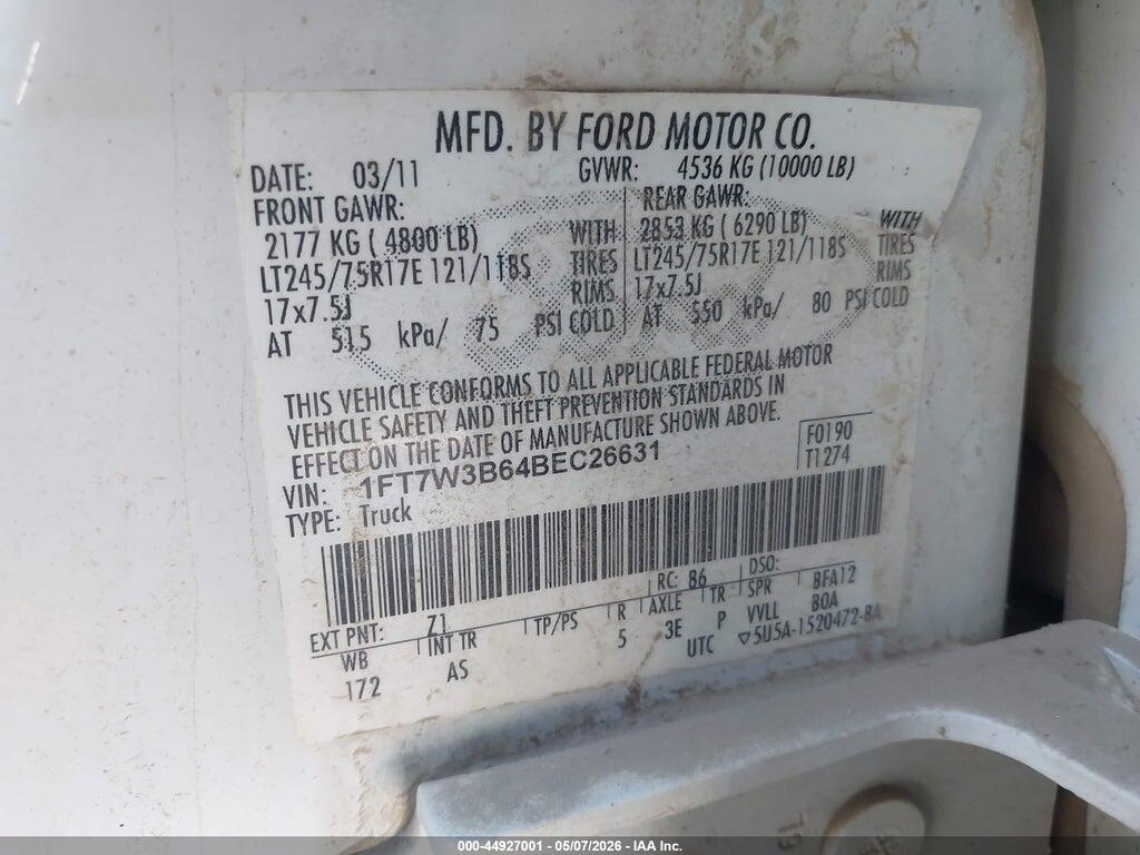 1FT7W3B64BEC26631 2011 FORD F-350 photo no. 7