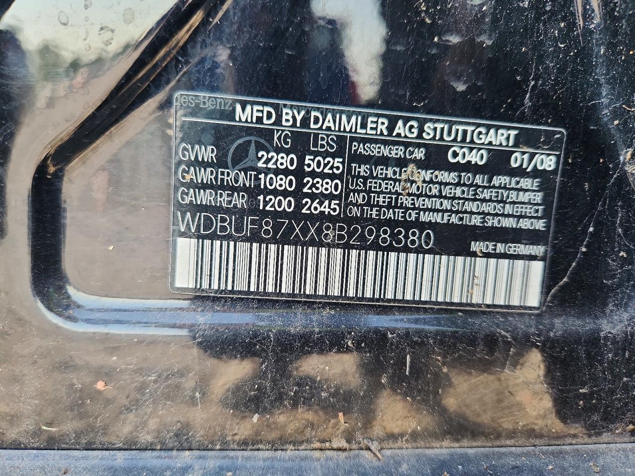 2008 MERCEDES-BENZ E 350 4MATIC — Фото 12 из 12
