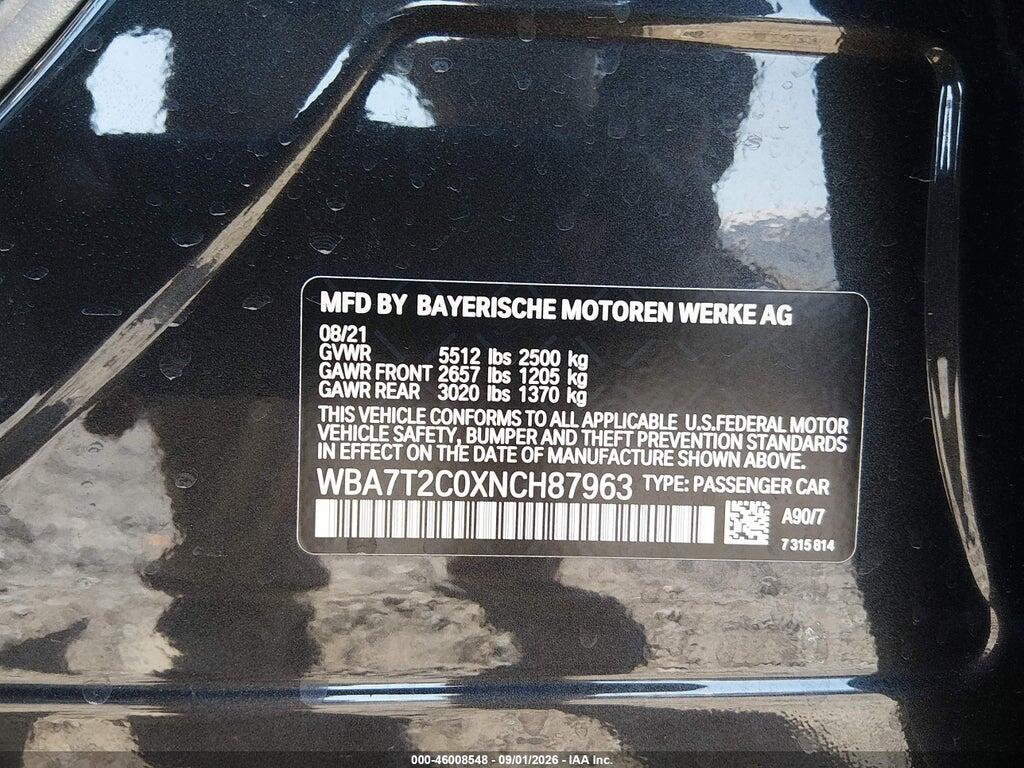 WBA7T2C0XNCH87963 2022 BMW 740 photo no. 9