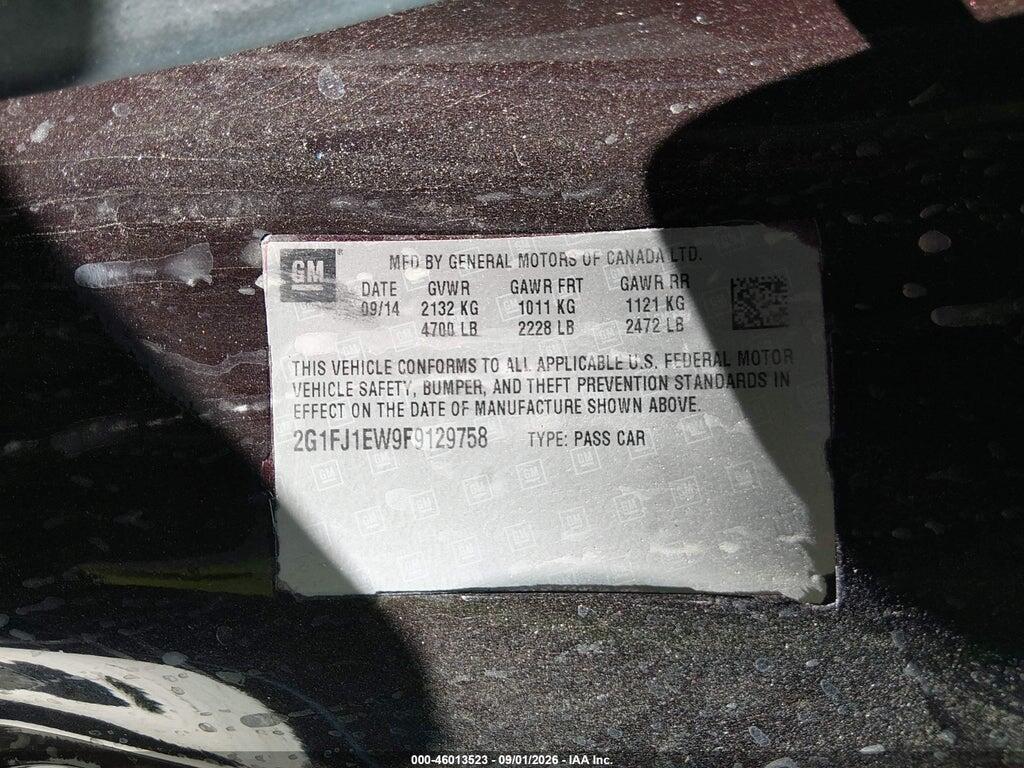 2G1FJ1EW9F9129758 2015 CHEVROLET CAMARO photo no. 9