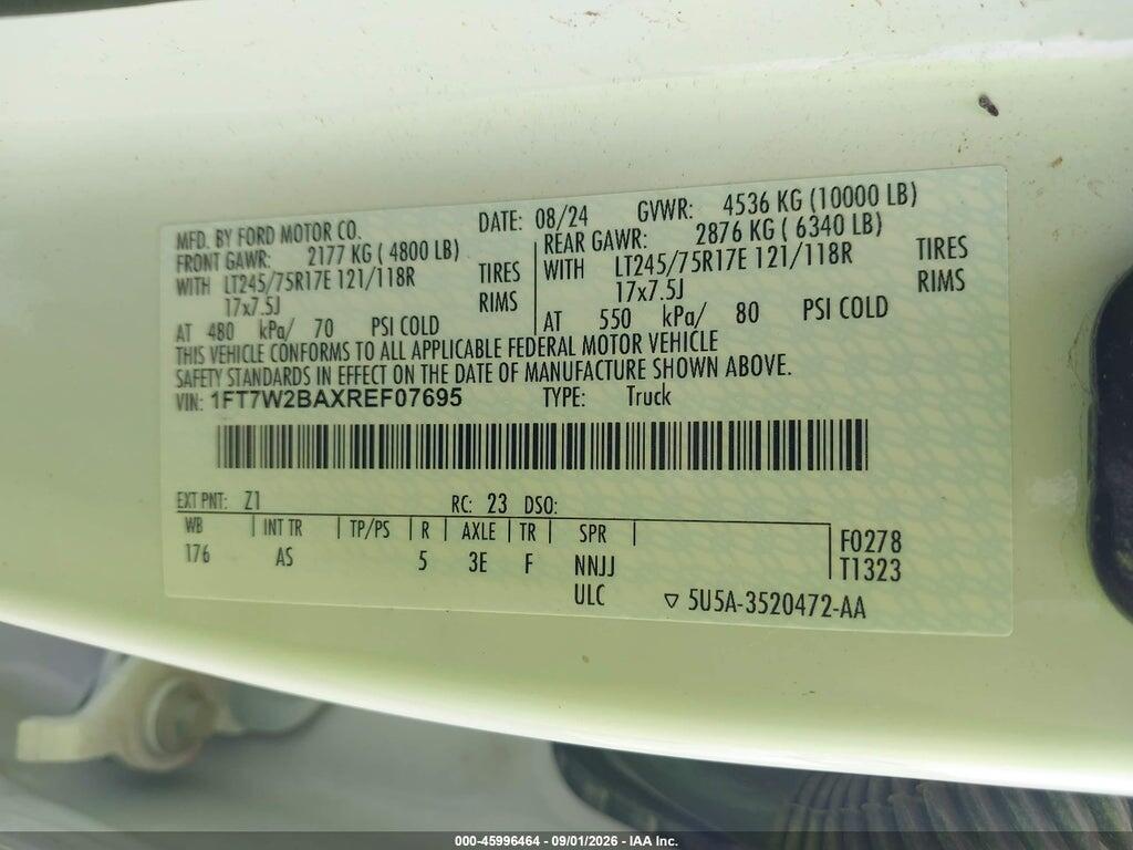 1FT7W2BAXREF07695 2024 FORD F250 photo no. 9
