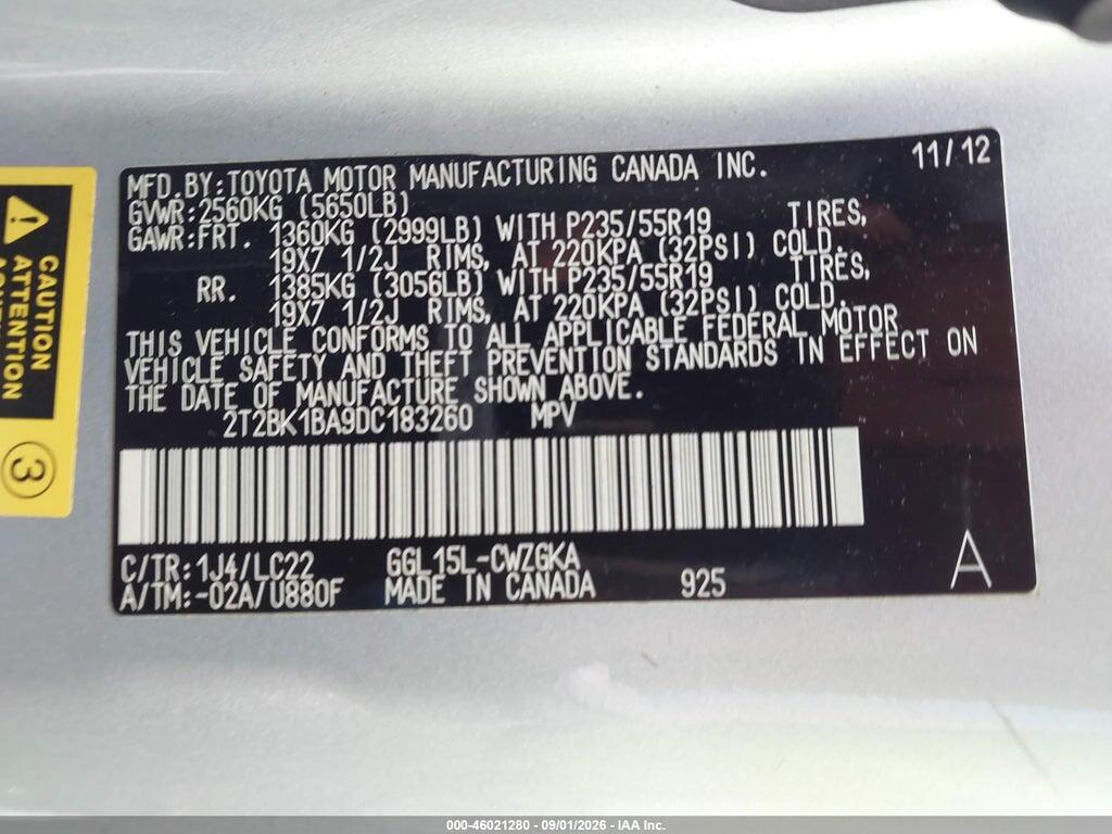 2T2BK1BA9DC183260 2013 LEXUS RX 350 photo no. 9