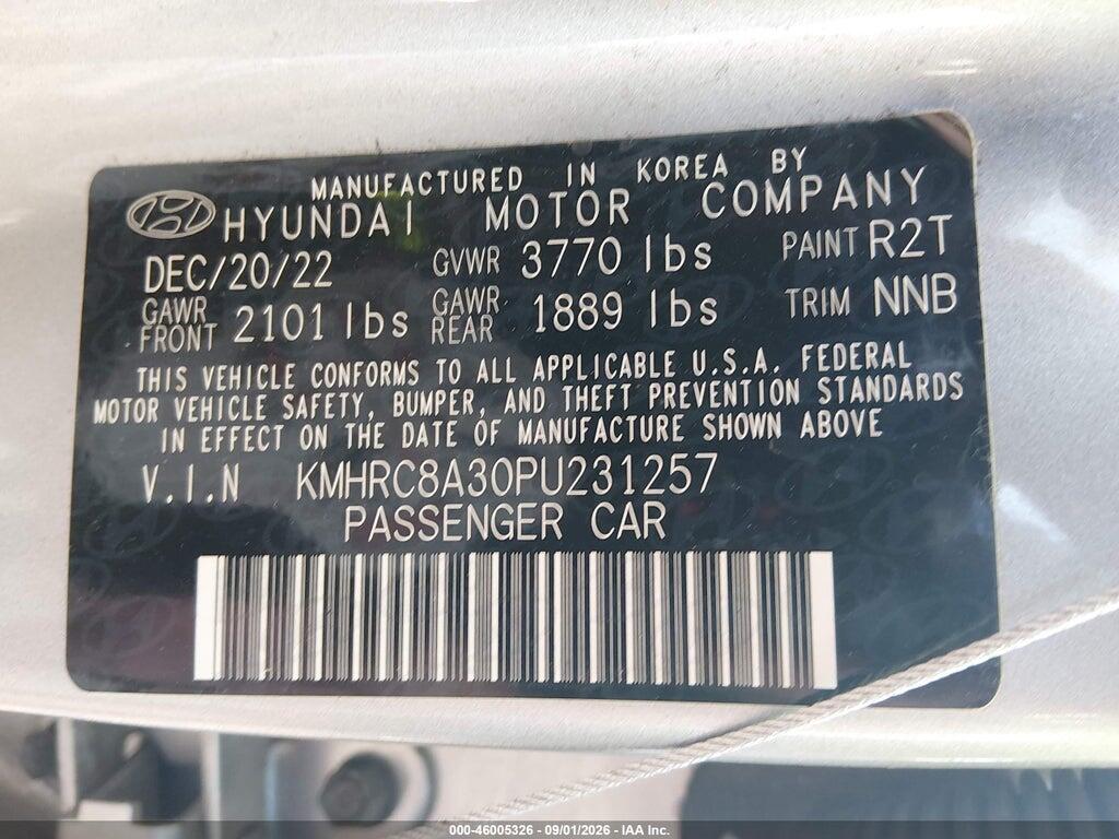 KMHRC8A30PU231257 2023 HYUNDAI VENUE photo no. 9