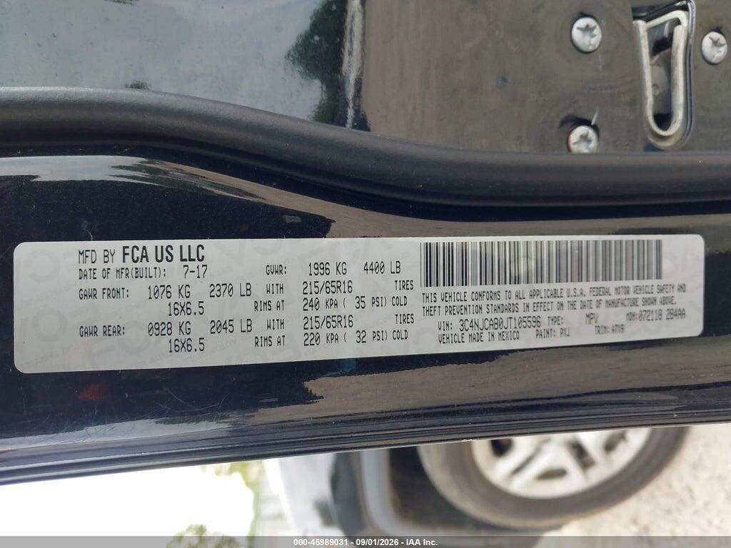 3C4NJCAB0JT105596 2018 JEEP COMPASS photo no. 9