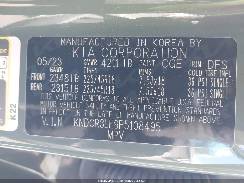KNDCR3LE9P5108495 2023 KIA NIRO photo no. 9