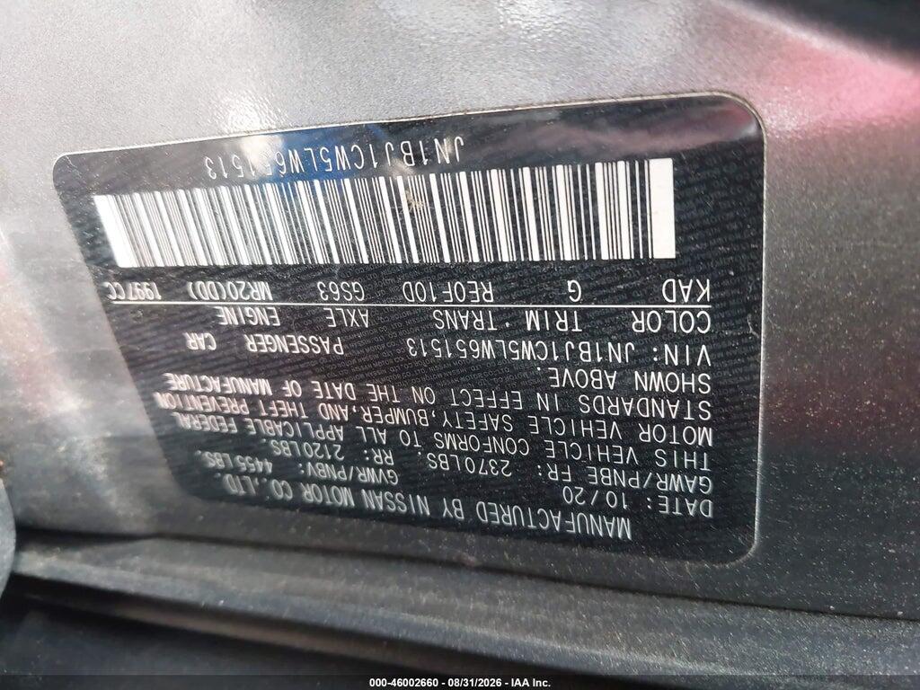 2020 NISSAN ROGUE SPORT SL AWD XTRONIC CVT — Фото 9 из 16